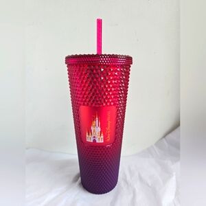 Walt Disney World Studded Red & Matte Burgundy Ombre Starbucks Tumbler